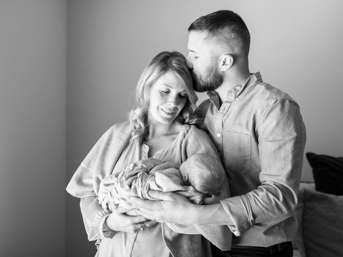 lifestyle newborn photographer, film photographer, Minneapolis newborn session